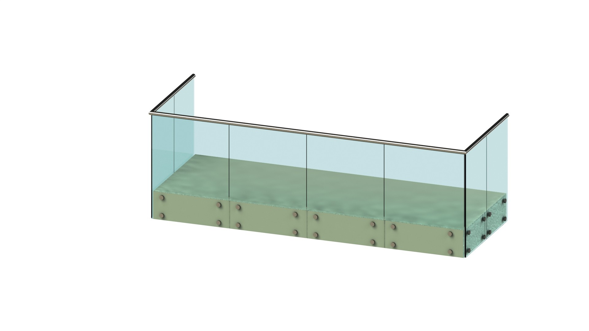 ограждения из стекла для балконов на точечных креплениях