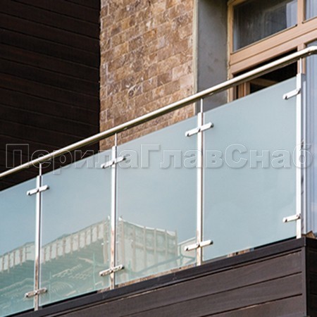 стеклянные ограждения балконов со стойками 