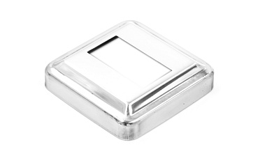 Низ стойки под трубу 40х20 мм, 66х66х0.6, высота 16 мм, полированный (AISI 304) k385-3 купить в Алматы Низ стойки под трубу 40х20 мм, 66х66х0.6, высота 16 мм, полированный (AISI 304) k385-3 купить в Алматы