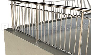 Ограждение кровли с вертикальным заполнением в Алматы. Готовые проекты ПерилаГлавСнаб