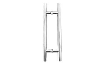 Ручка для стеклянной двери рейлинг двухсторонняя для стекла 8-12 мм, 32х900х1200 мм, полировка t633-1200 PSS купить в Алматы