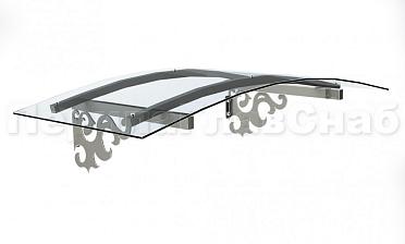 Навес из поликарбоната с узором из листа купить в Алматы