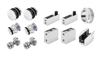 Комплект раздвижной системы для стеклянной душевой, цинк-хром полированный t401 PZn  купить в Алматы