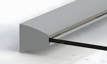 Комплект профиля козырькового анодированного, для стекла 20 мм (10+10 мм), 1500 мм  k300-20-1500 купить в Алматы