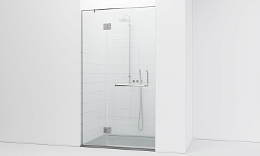 Комплект фурнитуры для душевой перегородки в проеме на профиле с глухим стеклом и дверью t561-1 купить в Алматы