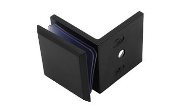  Коннектор для душевой кабины стена-стекло 90°, 45х45, цинк, черный, вырез 69 t732 BZn купить в Алматы