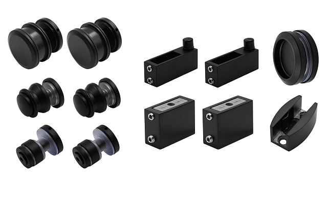 Комплект раздвижной системы для стеклянной душевой, цинк, черный t401 BZn  Комплект раздвижной системы для стеклянной душевой, цинк, черный t401 BZn