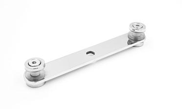 Стеклодержатель пластинчатый штампованный 3хМ8, по центрам 170х4 мм, полированный, шайбы 4 мм штамп., под стекло 6-12 AISI201 k047-6 купить в Алматы