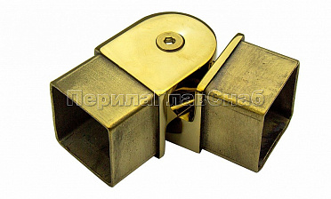 Поворот поручня 40х40 мм, регулируемый, полированный, под золото (AISI 304) Фk366-88 купить в Алматы Поворот поручня 40х40 мм, регулируемый, полированный, под золото (AISI 304) Фk366-88 купить в Алматы