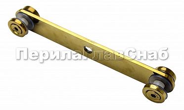 Стеклодержатель пластинчатый 3хМ8, по центрам 170х5 мм, полированный, шайбы 5 мм литые, под стекло 6-12 мм, (AISI 304), под золото Фk023-88 купить в Алматы