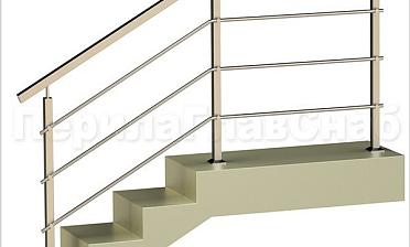 Три ригеля на держателях, квадратные поручень и стойки купить в Алматы