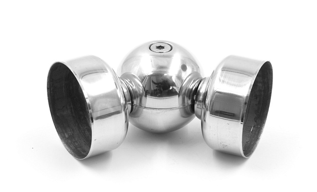 Поворот дер./пласт. поручня Ø50.8х0.8 мм, усиленный, полированная, (AISI 201) k053-6 Поворот дер./пласт. поручня Ø50.8х0.8 мм, усиленный, полированная, (AISI 201) k053-6