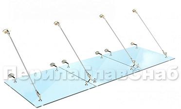 Комплект фурнитуры для козырька 1800х2800 (на вантах/тягах) k671-18-28 купить в Алматы