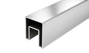 Труба 40х40 мм с пазом 24 х 24 под стекло, шлифованная, AISI201, k856-4 купить в Алматы