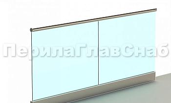 Ограждение с поручнем с пазом в зажимном профиле в Алматы. Готовые проекты ПерилаГлавСнаб