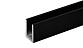 П-образный профиль 19x13, L=2200, алюминий ,черный t756 BL