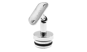 Наконечник палец с алюминиевой системой фиксации на стойке Ø42.4х1.5 мм, регулируемым ложементом под поручень Ø50.8 мм, полированный, литой, нержавеющий AISI 304 k206 купить в Алматы Наконечник палец с алюминиевой системой фиксации на стойке Ø42.4х1.5 мм, регулируемым ложементом под поручень Ø50.8 мм, полированный, литой, нержавеющий AISI 304 k206 купить в Алматы