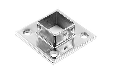 Фланец для трубы 40х40 мм, литой, полированный, (AISI 304) k223 купить в Алматы