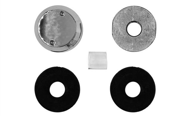 Комплект торцевого крепления несущего стекла, гайка-шайба Ø50х10х18 мм с внутренней резьбой М16, полированный (aisi 201) k277-5