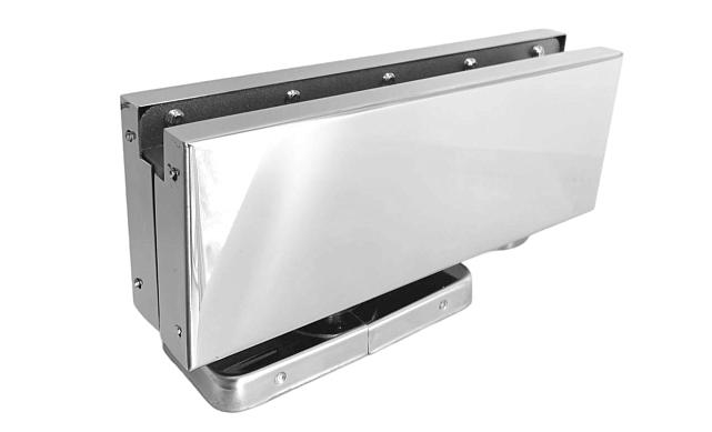 Фитинг нижний со встроенным доводчиком для стеклянной двери до 80 кг, полированный t185-2 PSS  