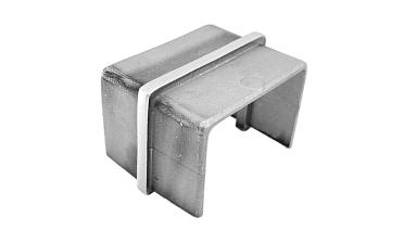 Соединитель для поручня с пазом 40х60 мм, шлифованный (AISI 304) Фk541-2 купить в Алматы Соединитель для поручня с пазом 40х60 мм, шлифованный (AISI 304) Фk541-2 купить в Алматы