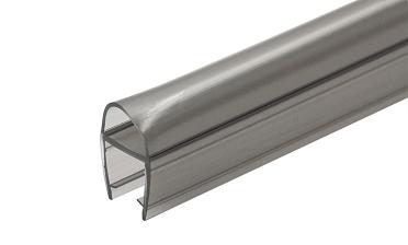 Уплотнитель для стекла 8мм, полупрозрачный черный, дверь-стекло 2,2 м t212-2 BL купить в Алматы