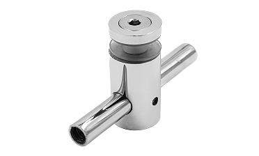 Спайдерный стеклодержатель для стекла 10 мм (5+5 мм), полированный, регулируемый (AISI 201) k215 купить в Алматы