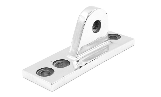 Крепление ванты(тяги) козырька к стойке алюминиевого фасада, AISI 304,литое,полированное, k610 Крепление ванты(тяги) козырька к стойке алюминиевого фасада, AISI 304,литое,полированное, k610