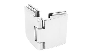 Петля душевая, стекло-стекло 180°, без реза, нерж, полированная t313 PSS купить в Алматы