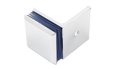 Коннектор для душевой кабины, стена-стекло 90°, 45х45 мм, цинк-хром полированный t732 PZn  купить в Алматы