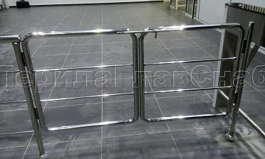 Нержавеющие двустворчатые калитки с горизонтальным заполнением купить в Алматы