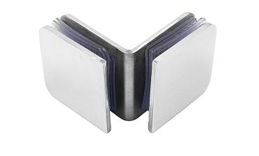 Коннектор для душевой кабины стекло-стекло 90° 45х45 мм латунь-хром, полированный t725 PC купить в Алматы