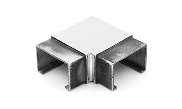 Отвод для поручня с пазом 40х60 мм, полированный (AISI 304) k542 купить в Алматы