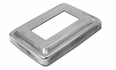 Низ стойки фигурный под трубу 31х61 мм, 105х75х0.4, высота 16 мм, полированный (AISI 304) k377 купить в Алматы Низ стойки фигурный под трубу 31х61 мм, 105х75х0.4, высота 16 мм, полированный (AISI 304) k377 купить в Алматы