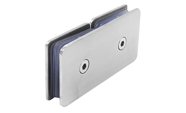 Коннектор для душевой кабины стекло-стекло 180°, 45х45, нерж 304, вырез 64 t724 SSS 2