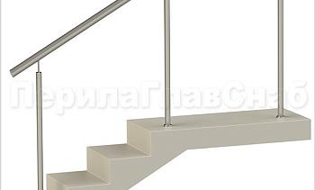 Нержавеющие ограждения без ригелей для крыльца в Алматы. Готовые проекты ПерилаГлавСнаб