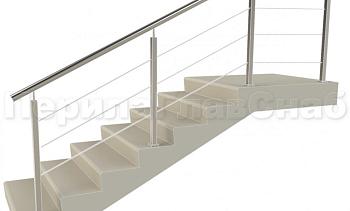 Заполнение из 3ми тросиков (тросик в оболочке) + наконечник для крыльца в Алматы. Готовые проекты ПерилаГлавСнаб