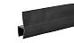 Уплотнитель для стекла 8 мм, непрозрачный черный, 180°, стекло-стекло 2200 мм t204-2 BL-U