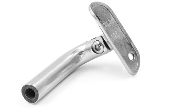 Держатель поручня выносной на стойку, с регул. ложементом под Ø38.1 мм, резьба внутр. М8, шлифованный, (aisi 304) k261-2 купить в Алматы