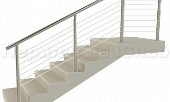 Заполнение из 7ми тросиков (тросик в оболочке) для крыльца в Алматы. Готовые проекты ПерилаГлавСнаб