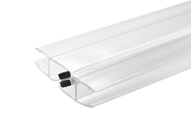 Комплект уплотнителей для стекла в душевую кабину для стекла 8 мм (2 шт.), прозрачный, стекло-стекло, с магнитом 90°/180°, 2200 мм t210-2 Комплект уплотнителей для стекла в душевую кабину для стекла 8 мм (2 шт.), прозрачный, стекло-стекло, с магнитом 90°/180°, 2200 мм t210-2