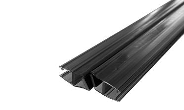 Комплект уплотнителей для стекла 8мм (2 шт.), стекло-стекло, с магнитом 135°, 2,2 м.черный прозрачный t208 BL купить в Алматы