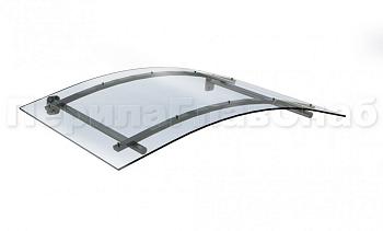 Навес гнутый из поликарбоната- вариант 2 в Алматы. Готовые проекты ПерилаГлавСнаб