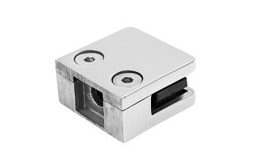 Стеклодержатель литой квадратный с вставками под стекло 8-10 мм, 4+4, на плоскость 41х22х42, полированный (AISI 304) k003-10 купить в Алматы