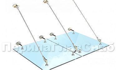 Комплект фурнитуры для козырька 1200х1800 (на вантах/тягах) k671-12-18 купить в Алматы