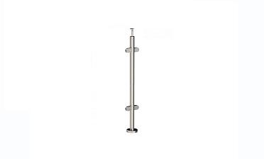 Стойка круглая Ø38.1: 4 штамп. стеклодержателя, полированная, высота 950 мм (AISI 201) k728 купить в Алматы