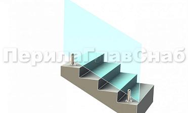 Ограждение без поручня на министойках на лестнице купить в Алматы