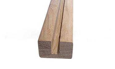 Дубовый поручень 60х40 некрашеный С ПАЗОМ, Премиум Ф-1221 купить в Алматы