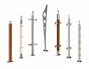 Стойки ограждений из нержавеющей стали, балясины купить в Алматы