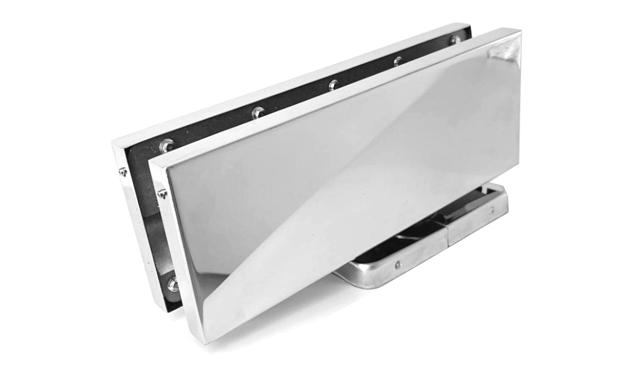 Фитинг нижний со встроенным доводчиком для стеклянной двери до 80 кг, полированный t185-2 PSS   2